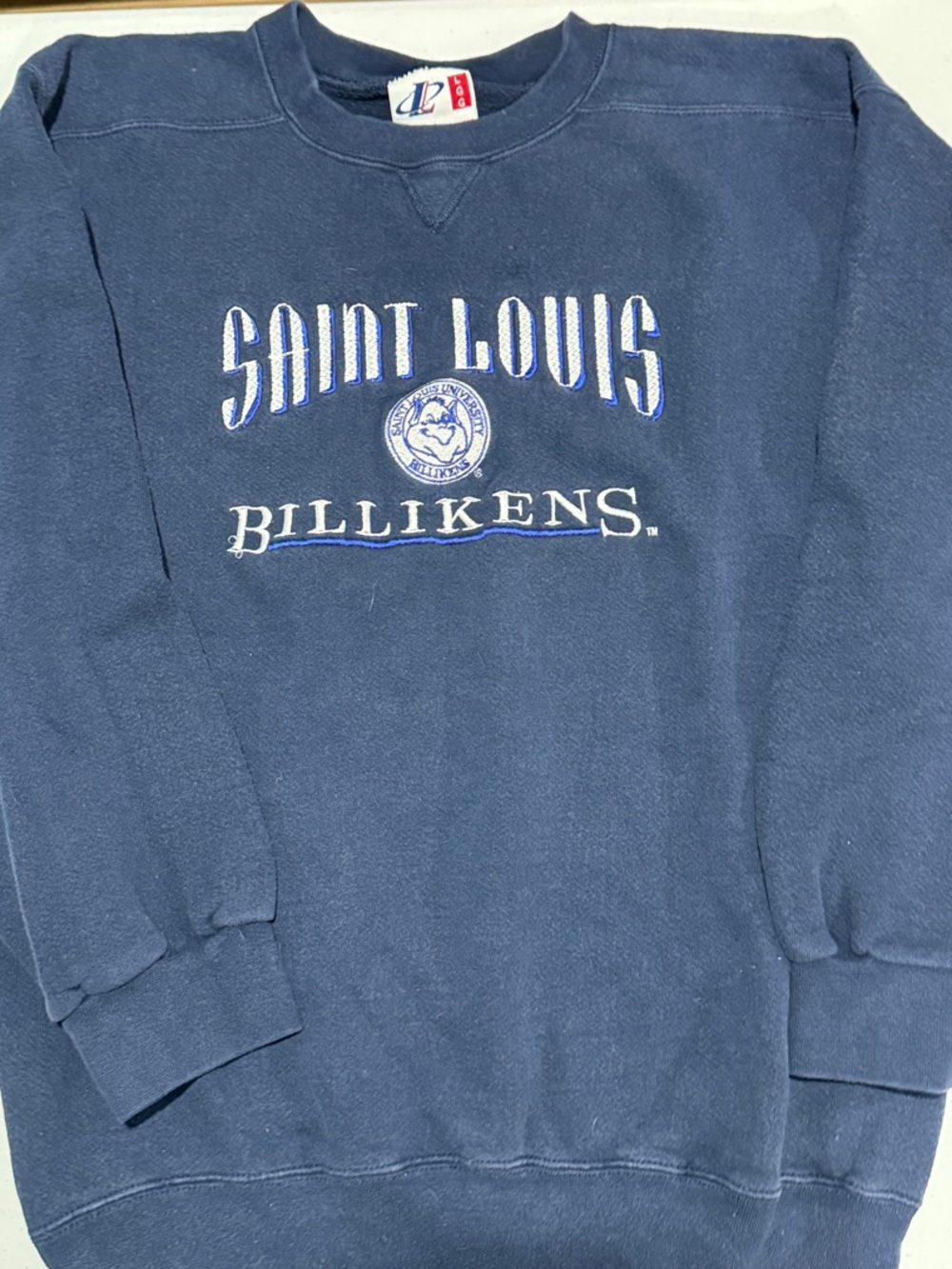 Logo Athletic Navy Saint Louis Billikens Crewneck Sweatshirt